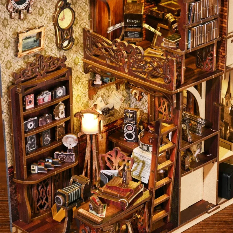 Handmade Three-dimensional Wood Blocks Puzzle Assembly Novelty DIY House Building Model Toy for Gift Dropshipping